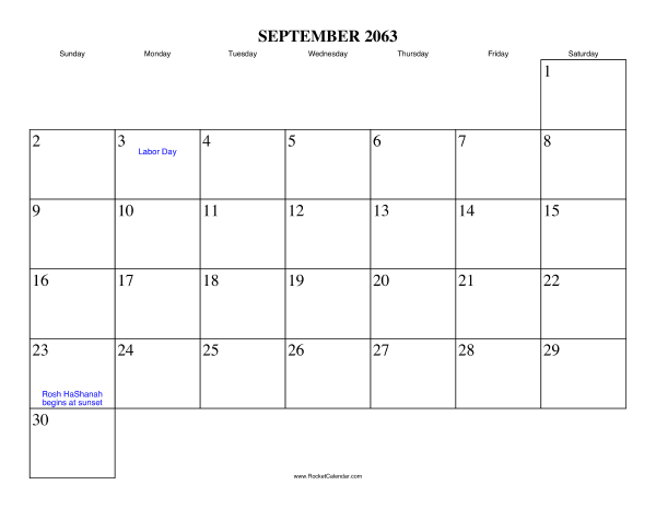September 2063 Calendar
